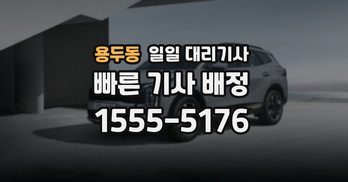 용두동 일일 대리기사