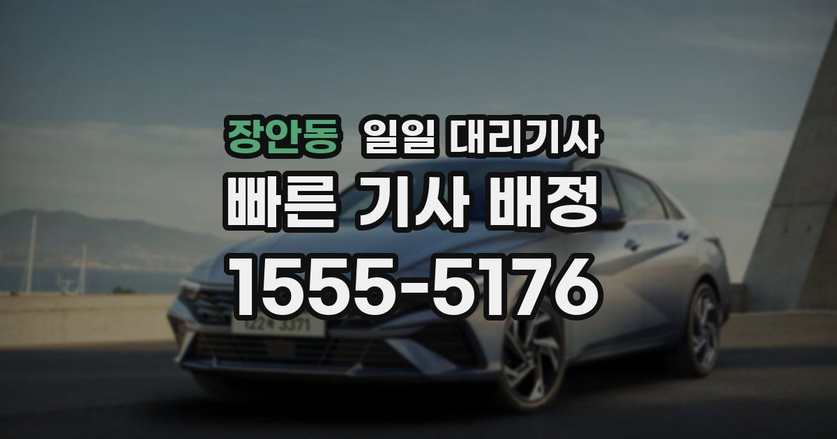 장안동 일일 대리기사