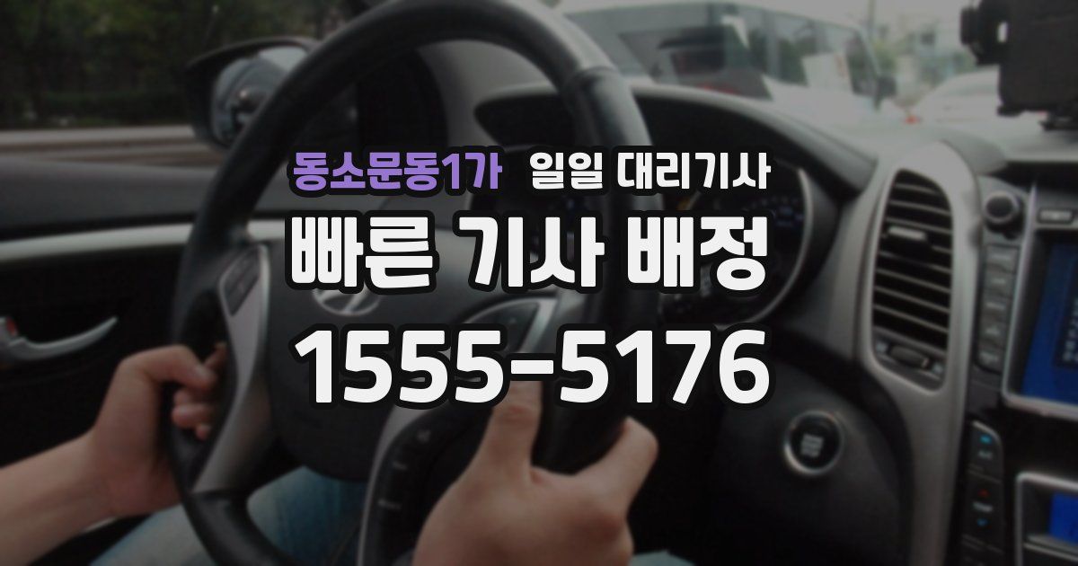 동소문동1가 일일 대리기사