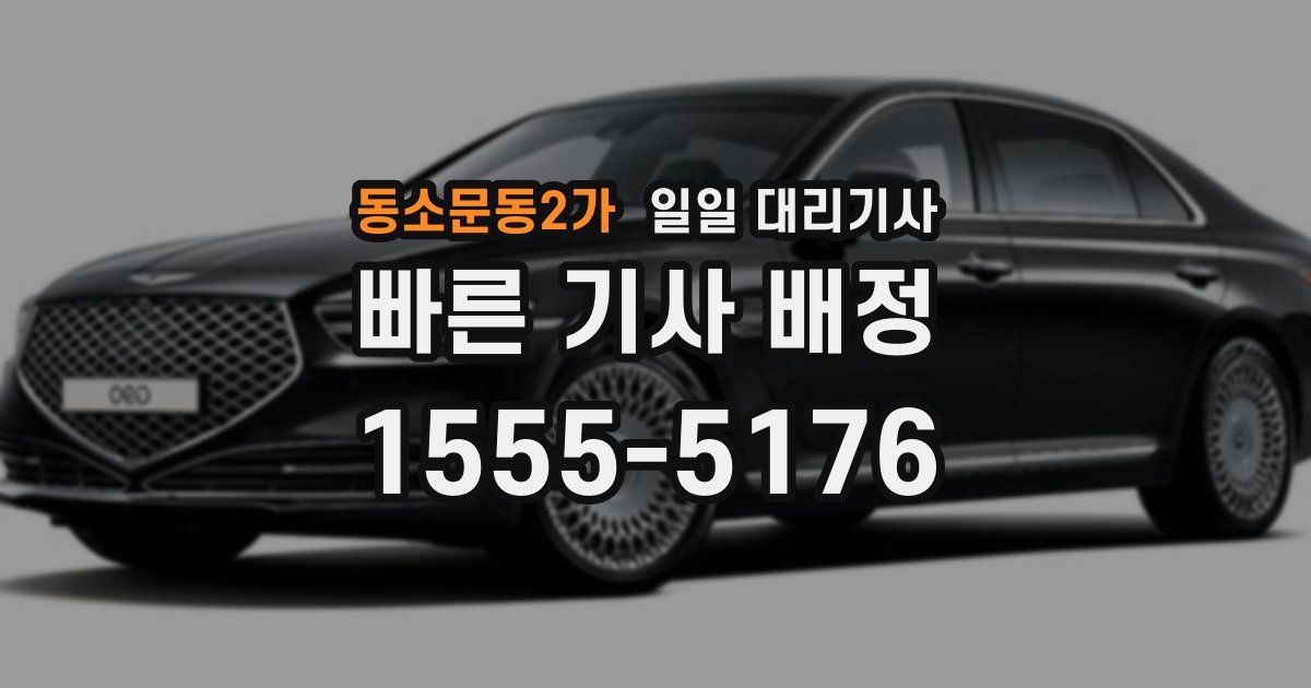 동소문동2가 일일 대리기사