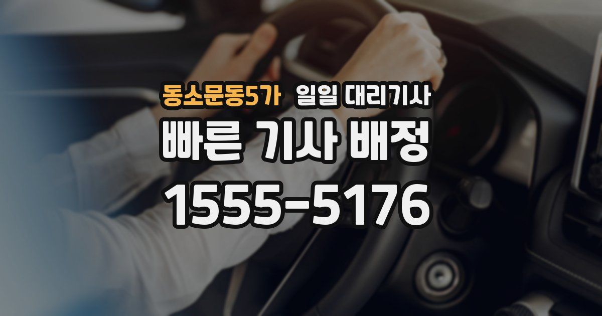 동소문동5가 일일 대리기사
