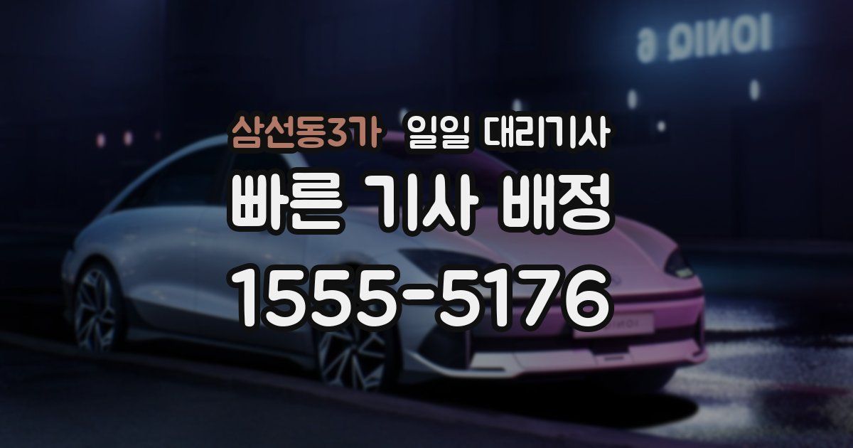 삼선동3가 일일 대리기사