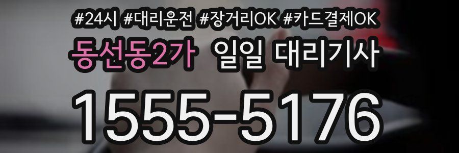동선동2가 일일 대리기사