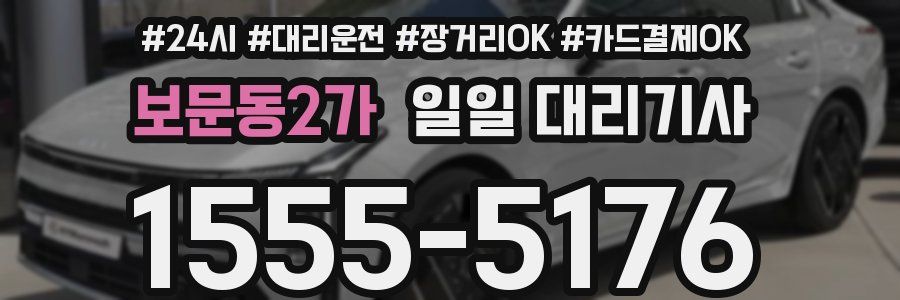 보문동2가 일일 대리기사