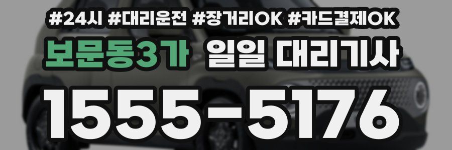 보문동3가 일일 대리기사