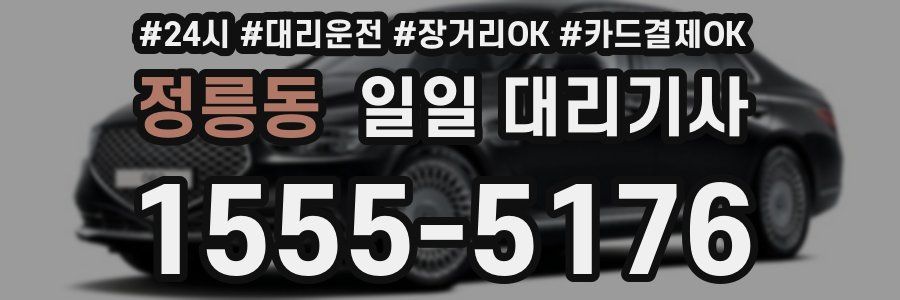 정릉동 일일 대리기사