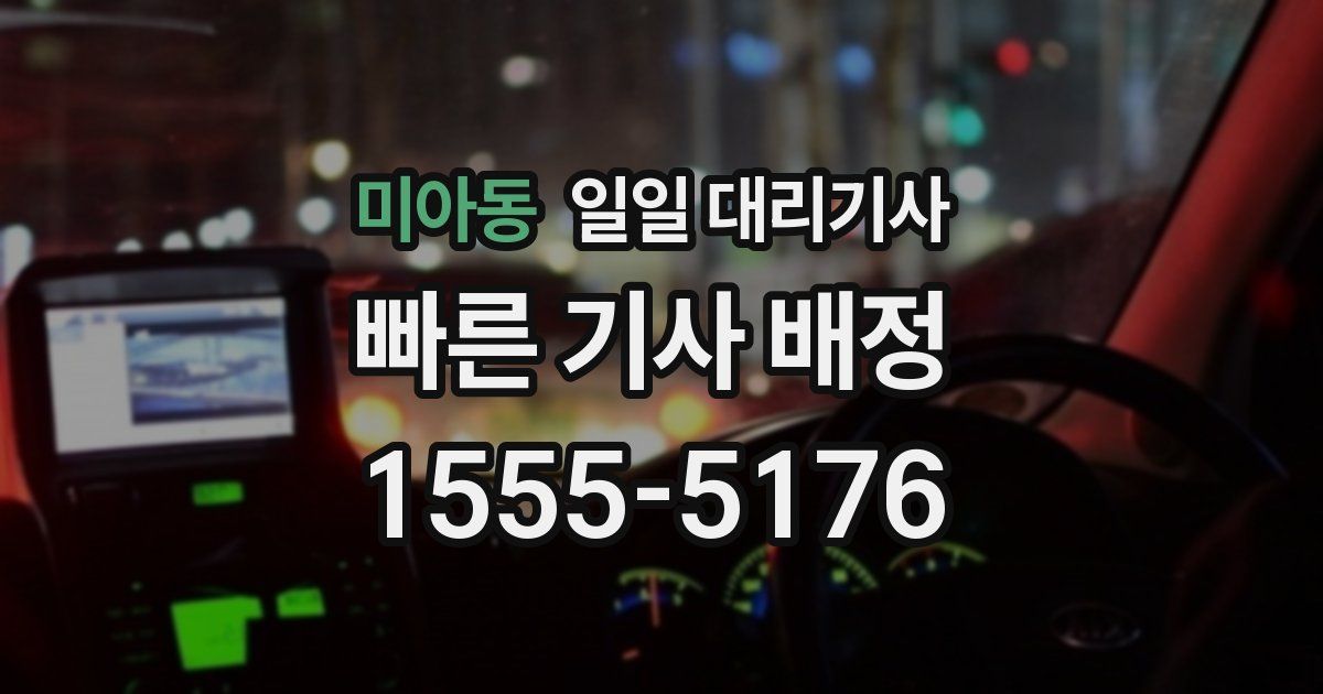 미아동 일일 대리기사