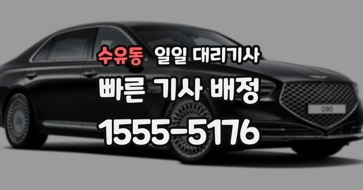 수유동 일일 대리기사