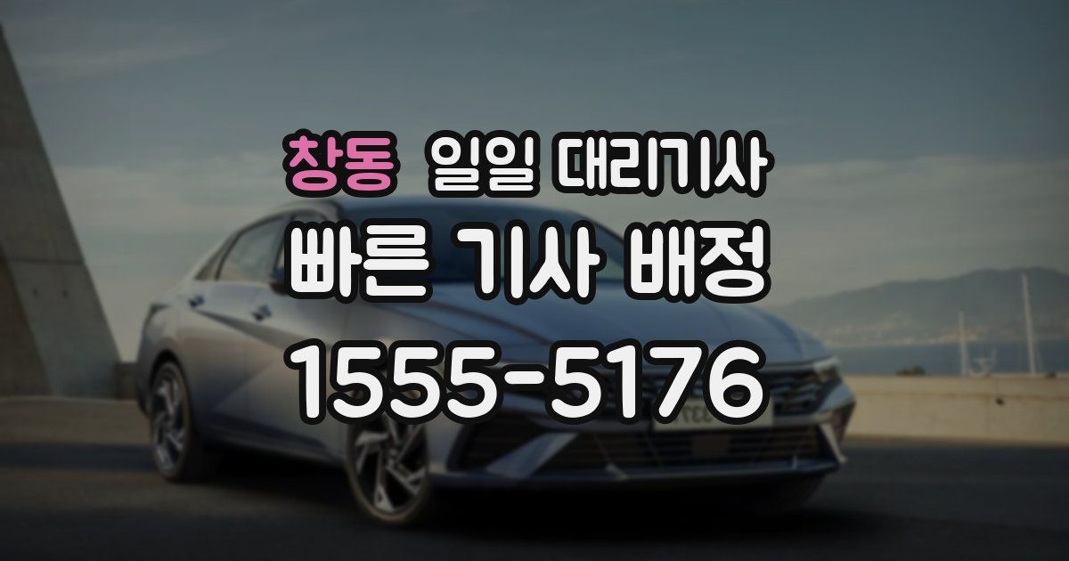 창동 일일 대리기사