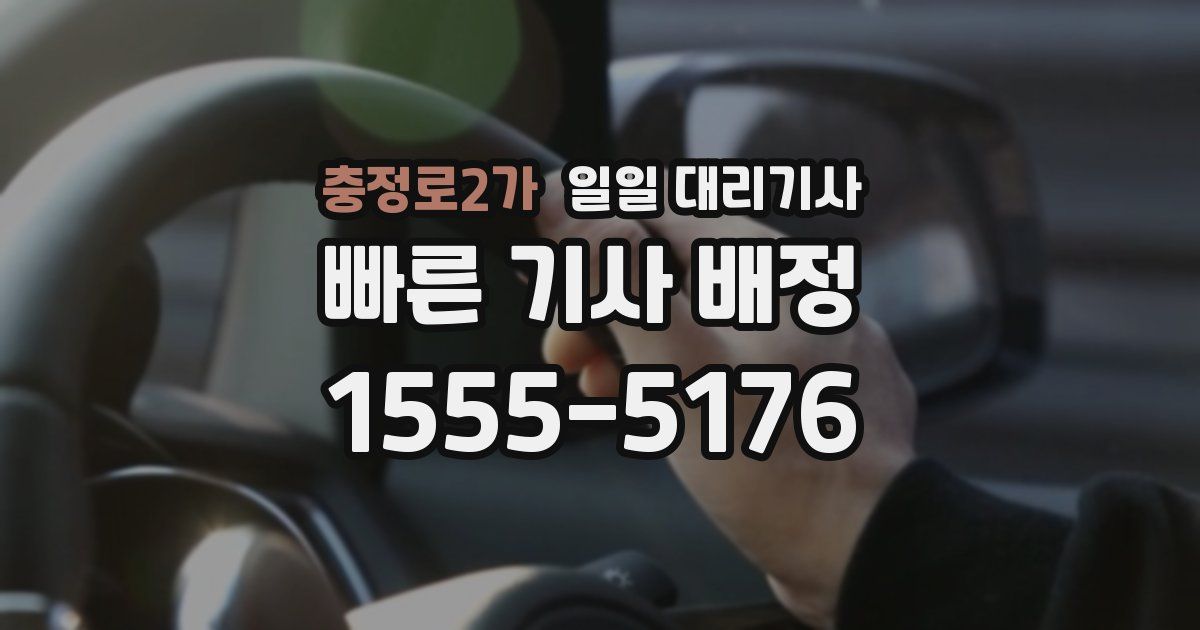 충정로2가 일일 대리기사