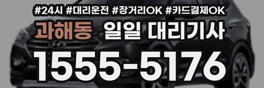 과해동 일일 대리기사