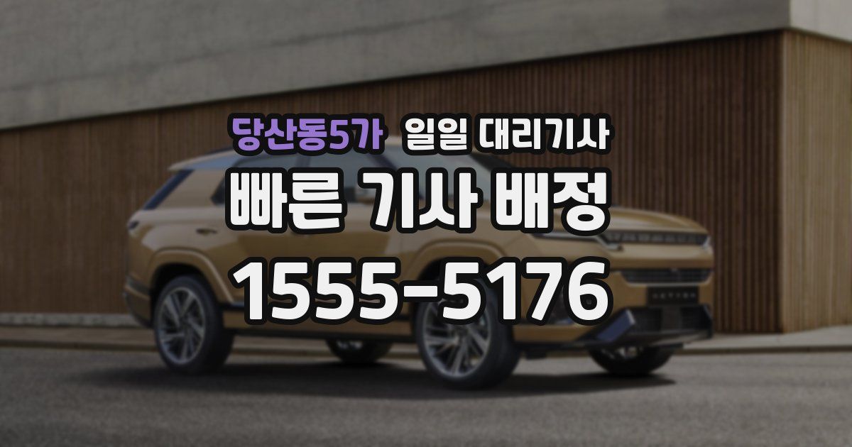 당산동5가 일일 대리기사