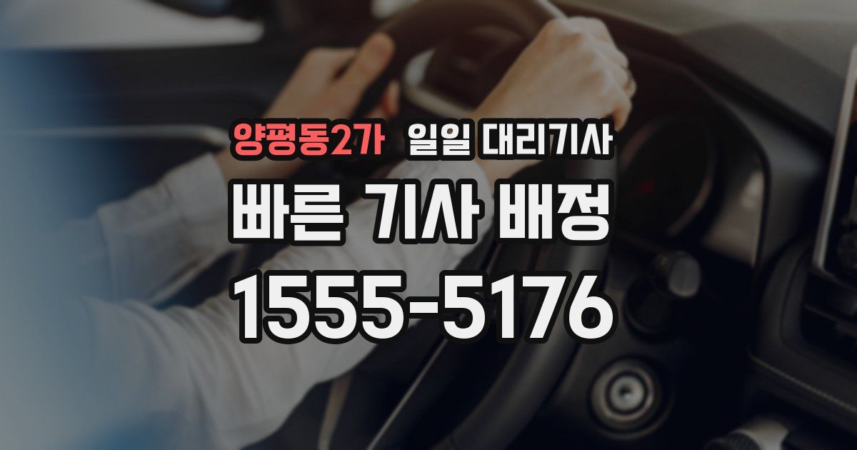 양평동2가 일일 대리기사