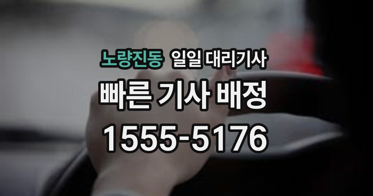 노량진동 일일 대리기사