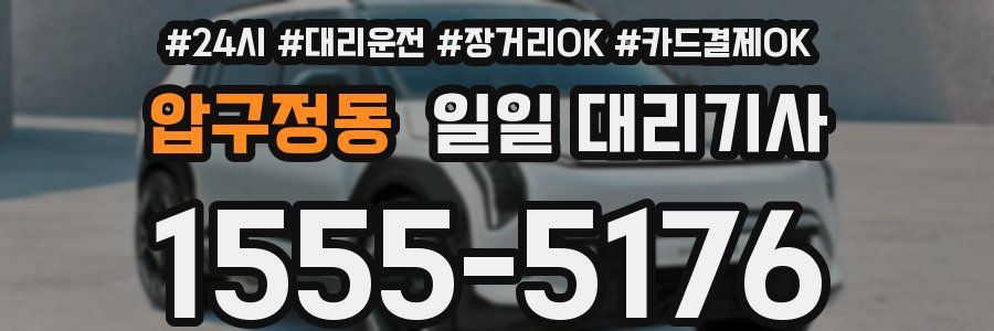 압구정동 일일 대리기사