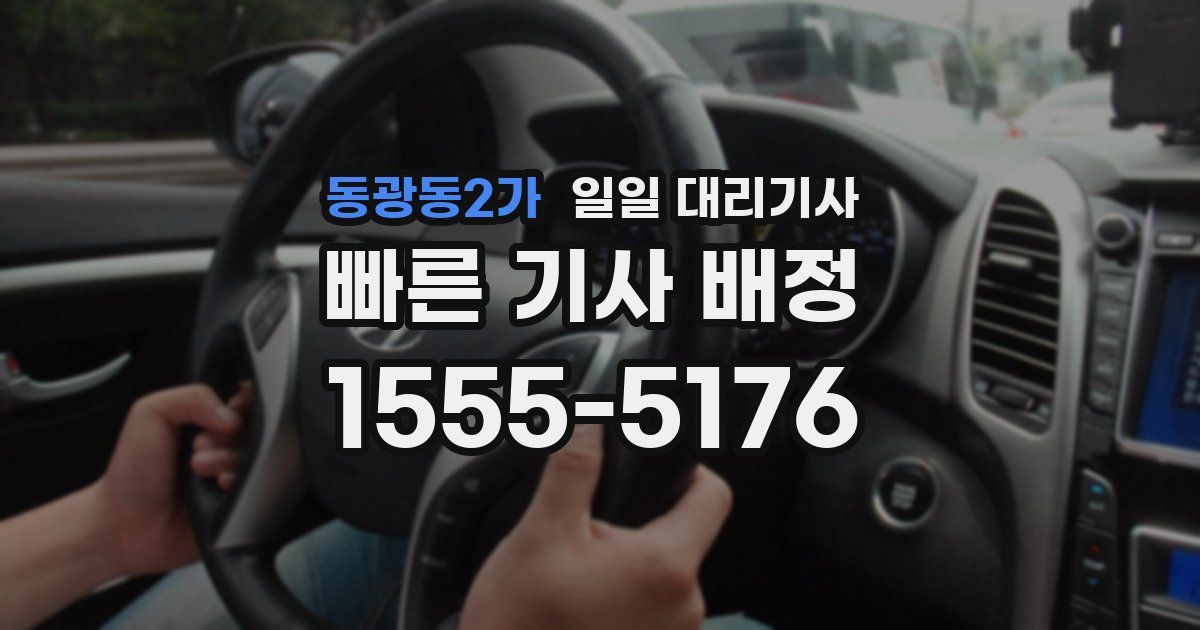 동광동2가 일일 대리기사