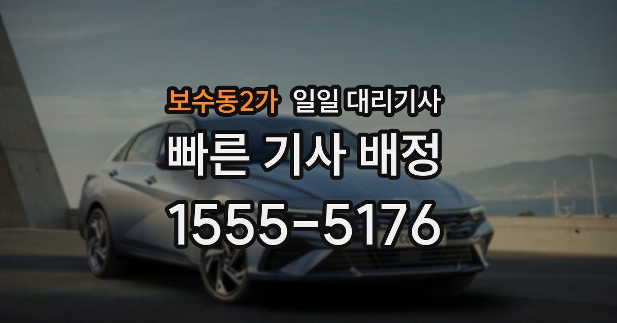 보수동2가 일일 대리기사