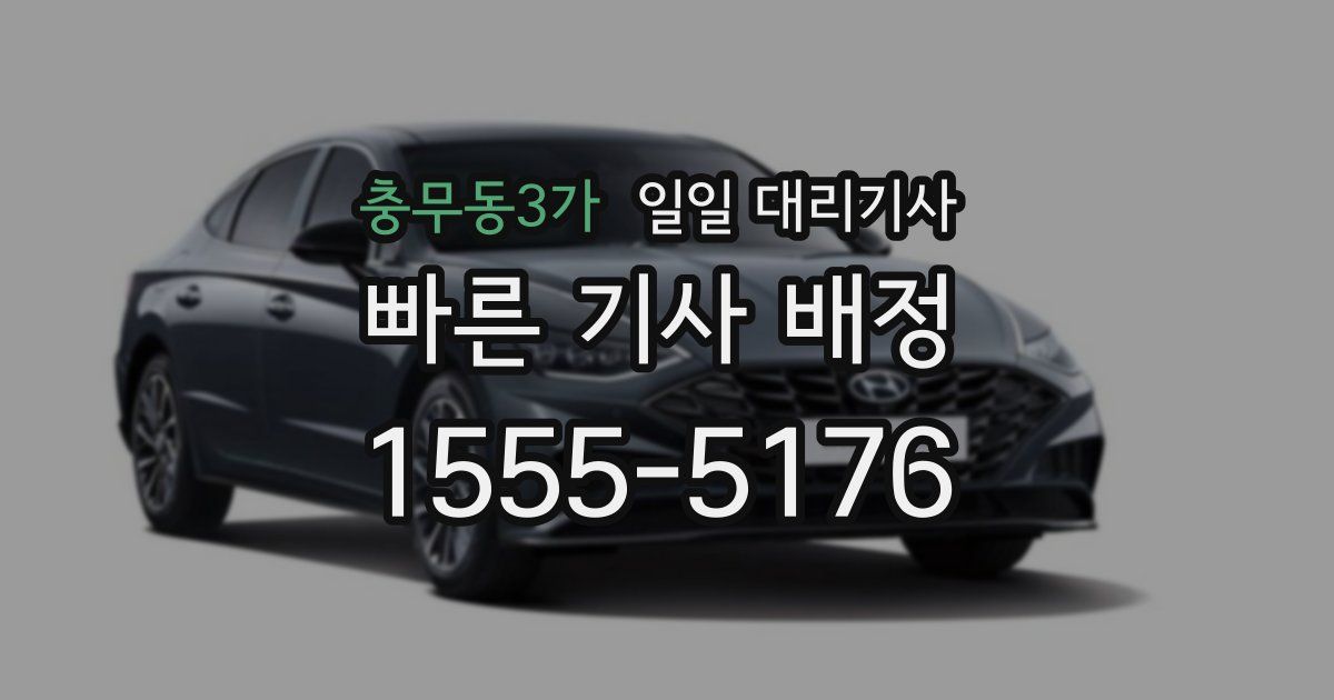 충무동3가 일일 대리기사