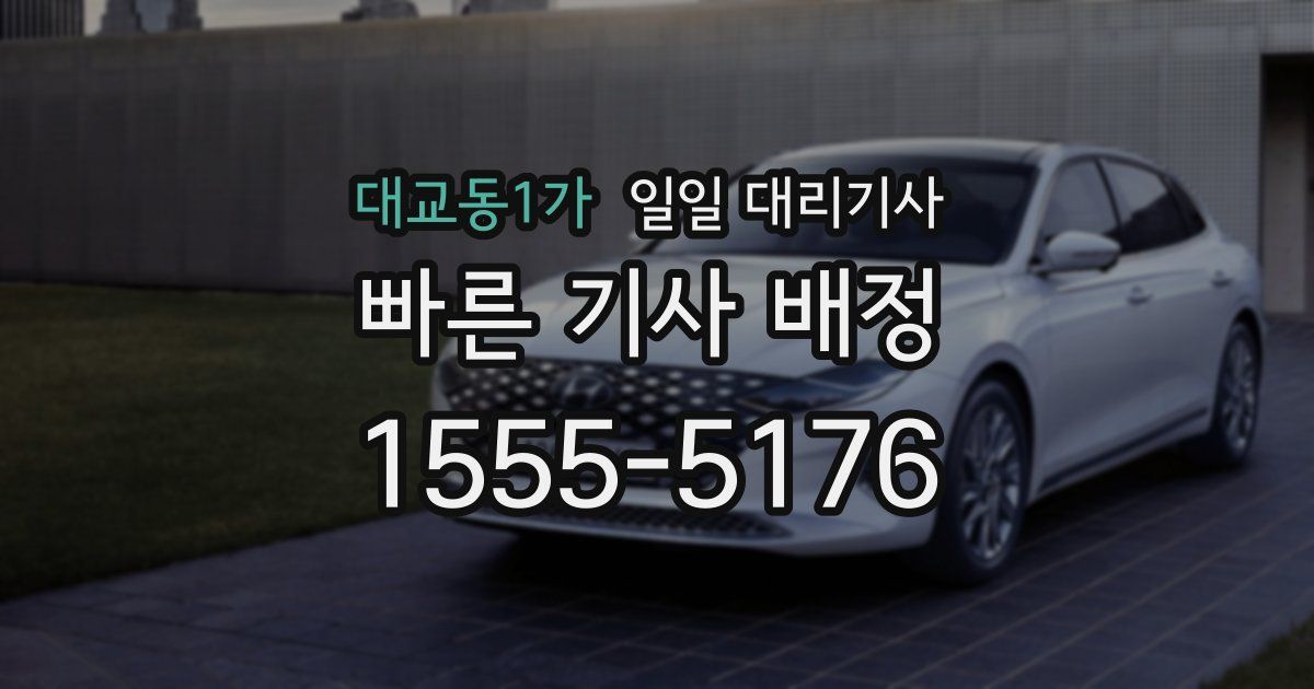 대교동1가 일일 대리기사