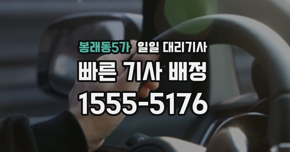 봉래동5가 일일 대리기사