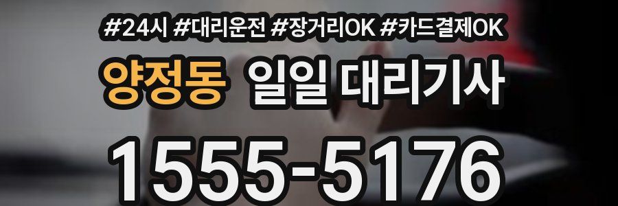 양정동 일일 대리기사