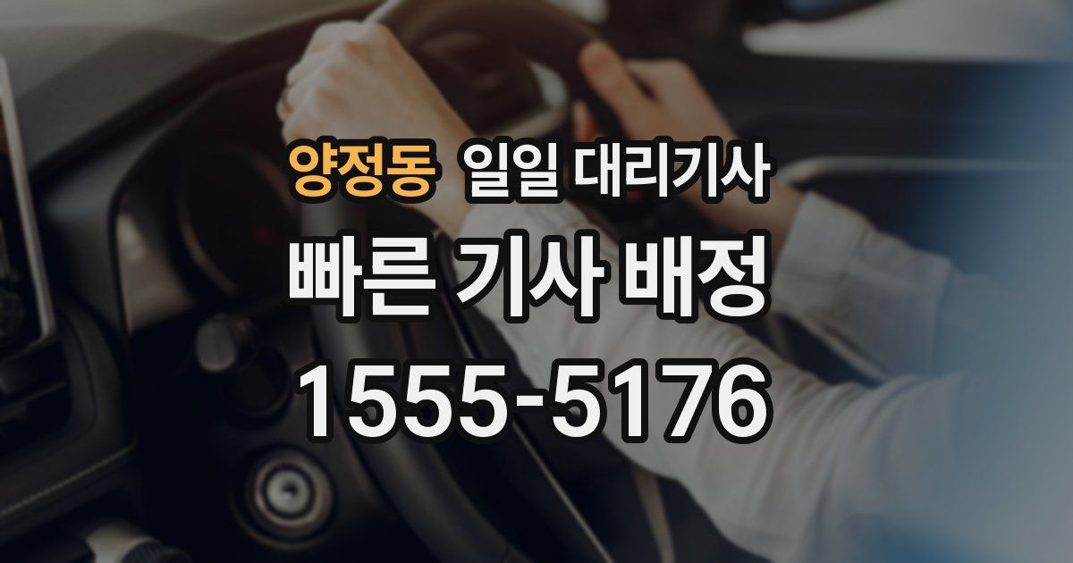 양정동 일일 대리기사