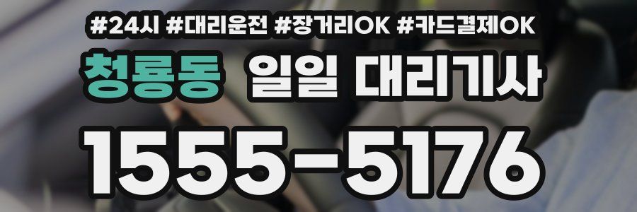 청룡동 일일 대리기사
