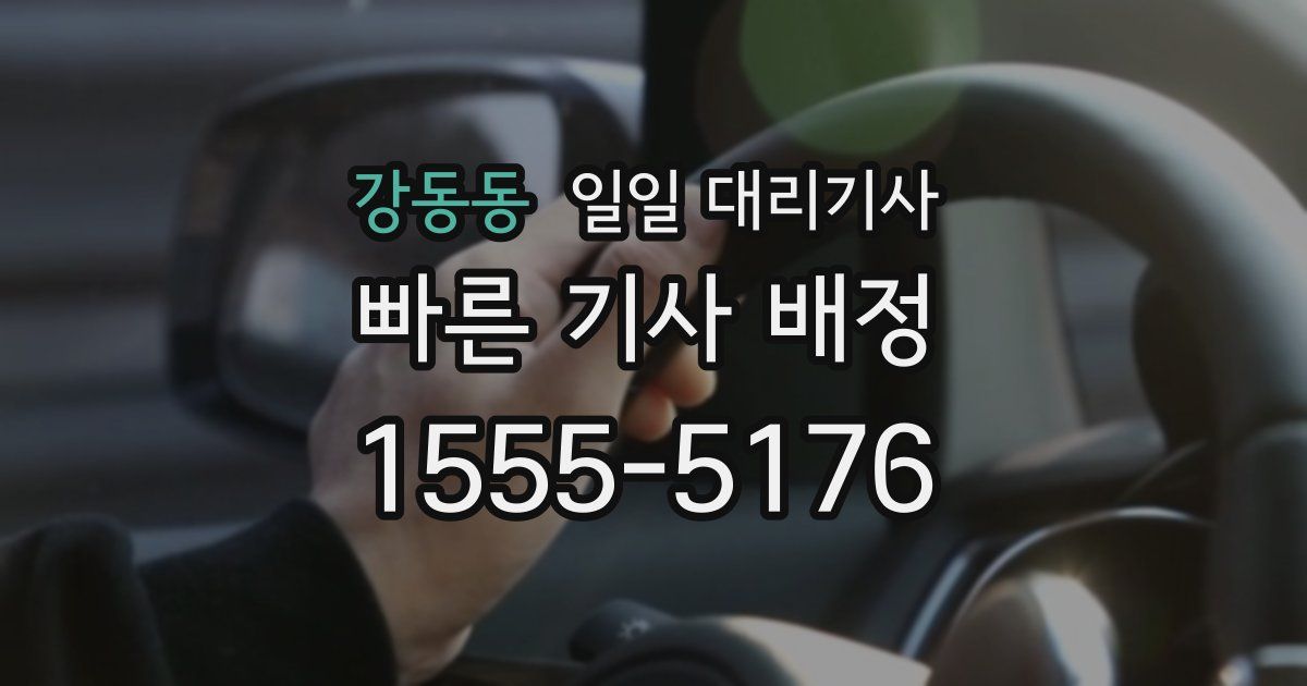 강동동 일일 대리기사