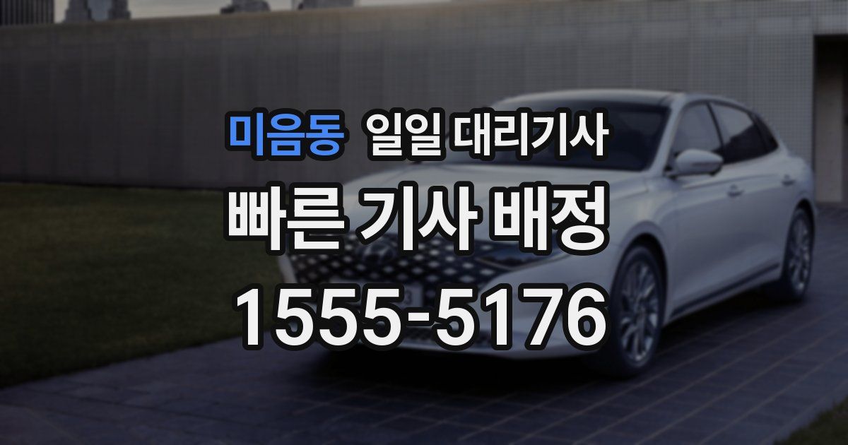 미음동 일일 대리기사