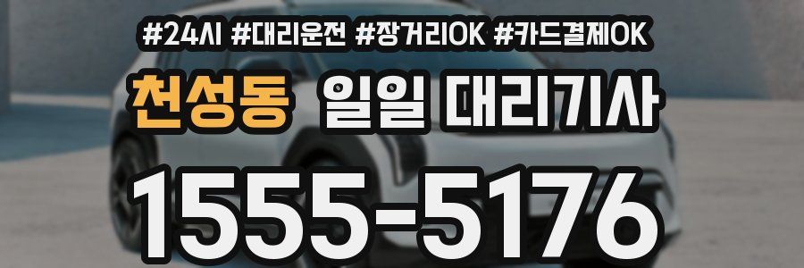 천성동 일일 대리기사