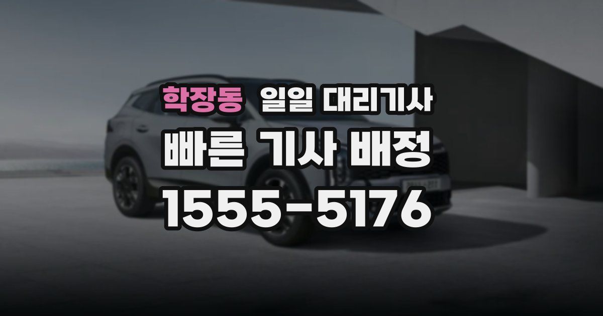학장동 일일 대리기사