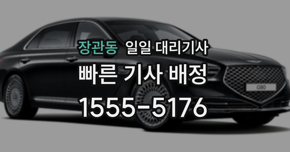 장관동 일일 대리기사