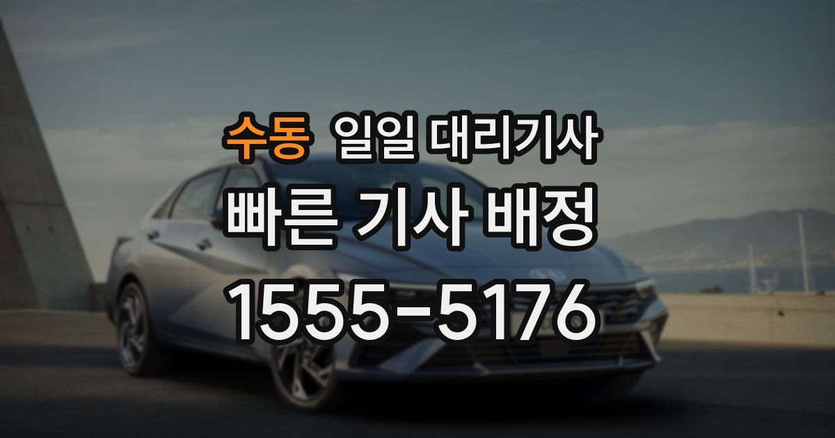 수동 일일 대리기사