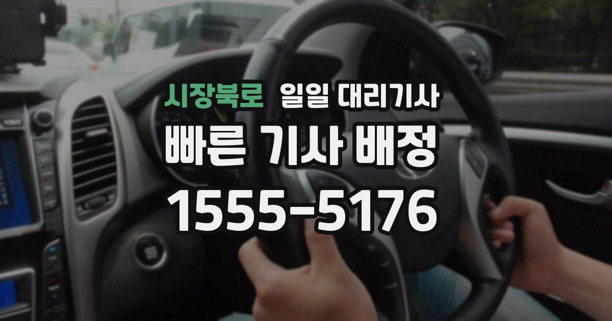 시장북로 일일 대리기사