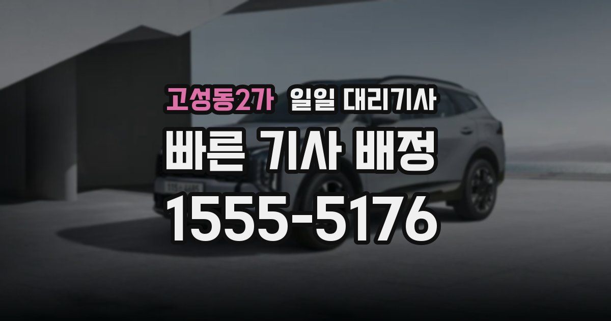 고성동2가 일일 대리기사