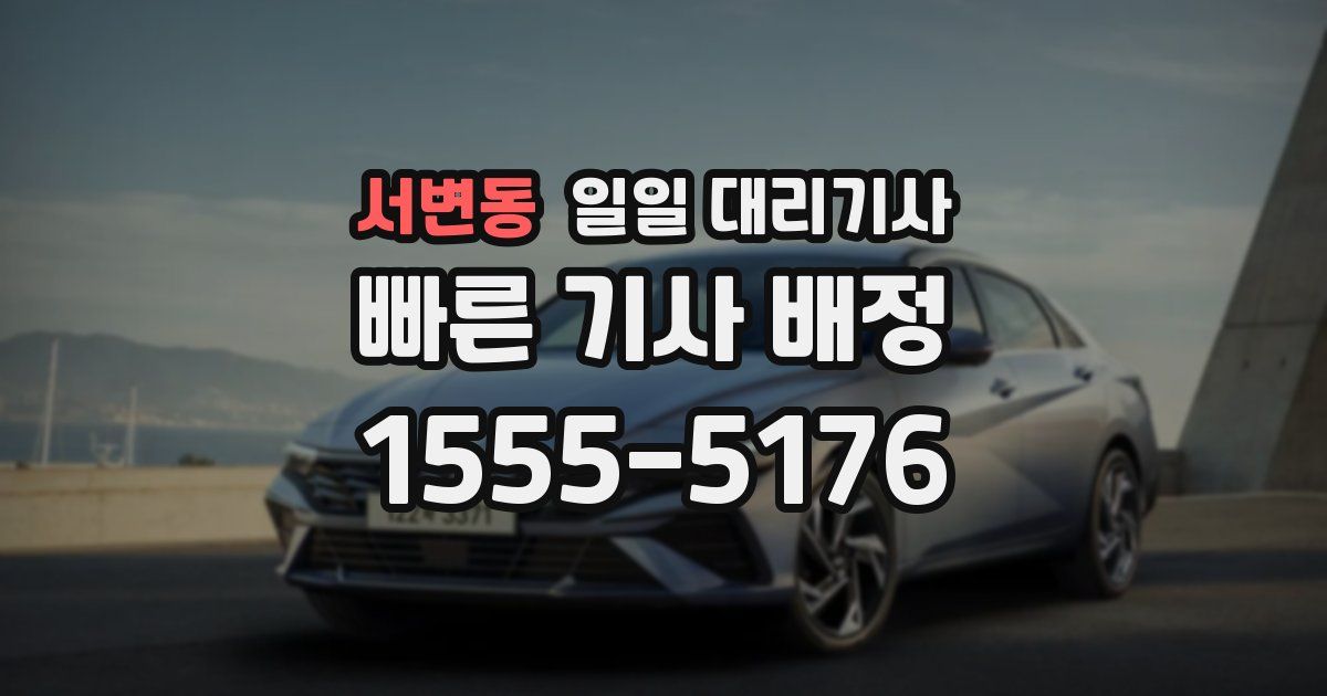 서변동 일일 대리기사
