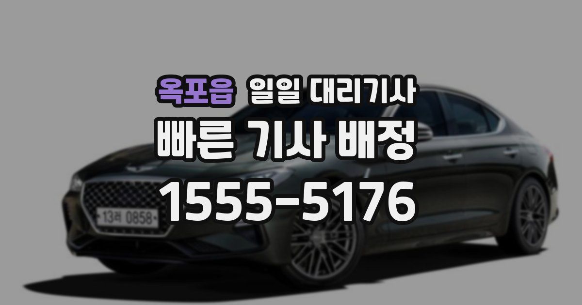 옥포읍 일일 대리기사