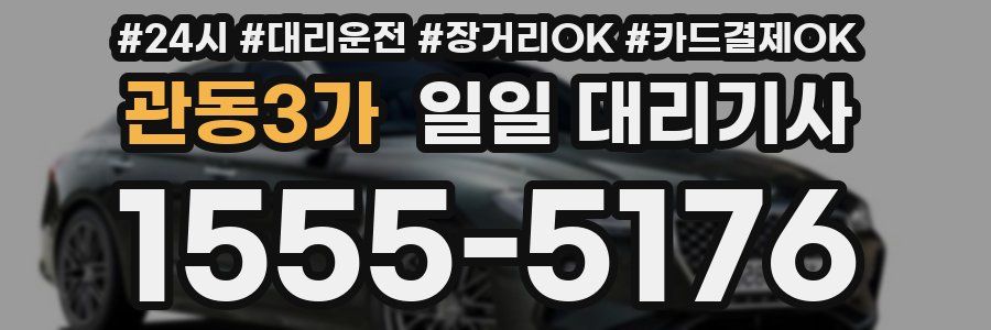 관동3가 일일 대리기사