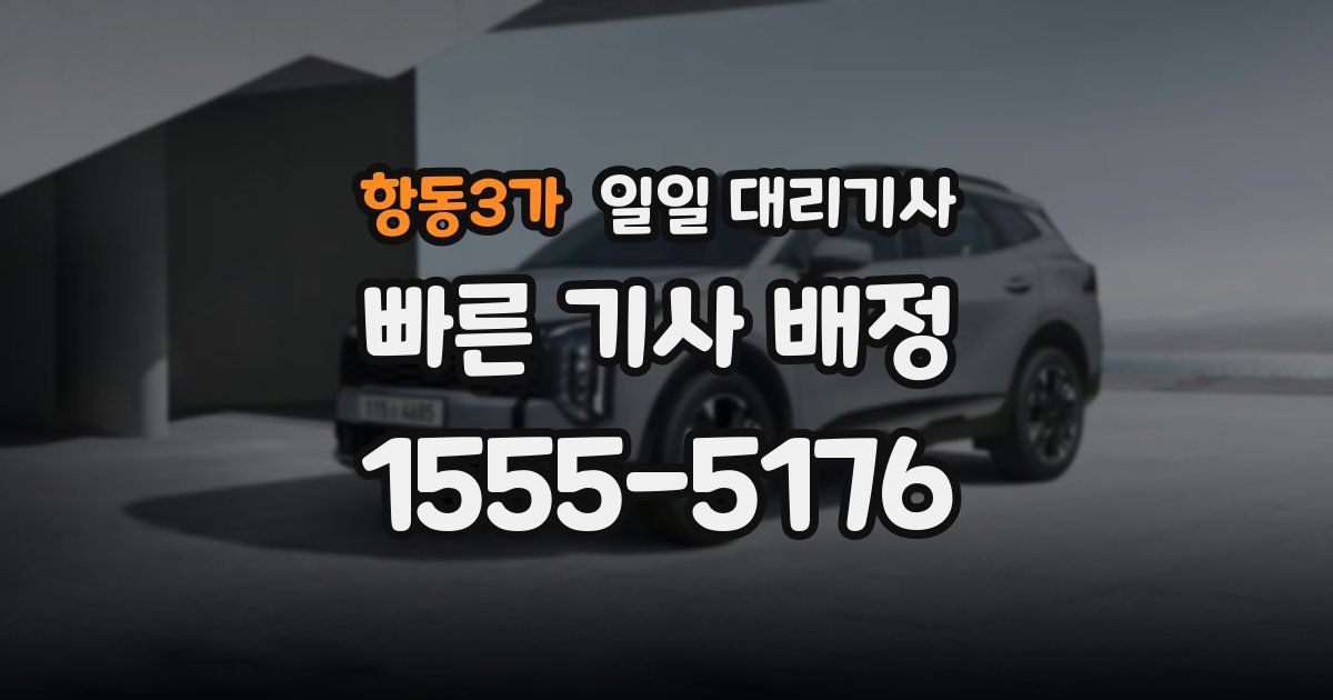 항동3가 일일 대리기사