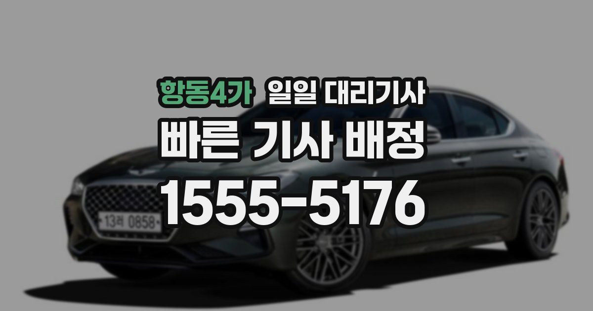 항동4가 일일 대리기사