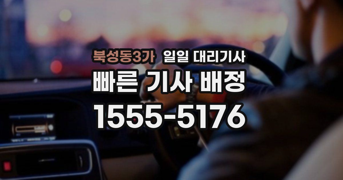 북성동3가 일일 대리기사