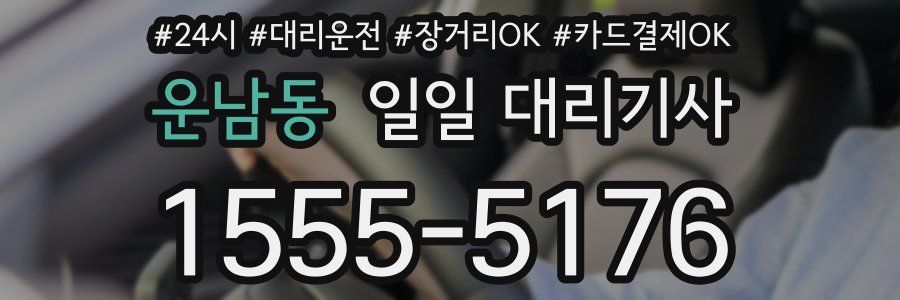 운남동 일일 대리기사