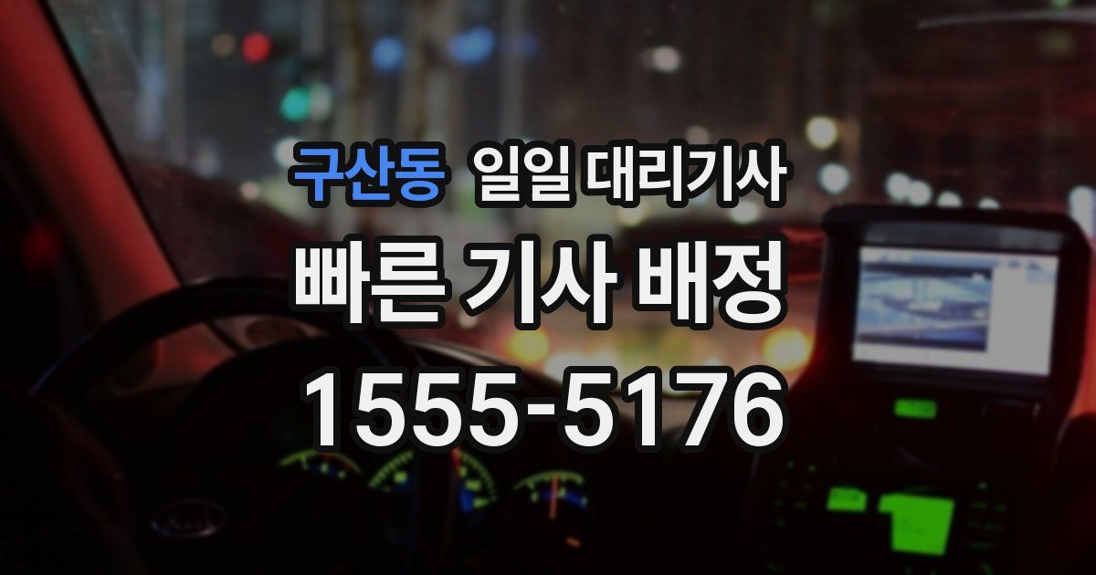구산동 일일 대리기사