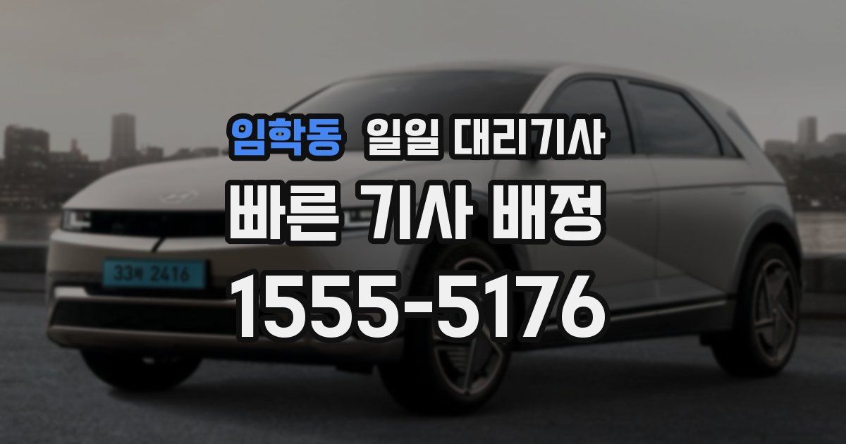 임학동 일일 대리기사