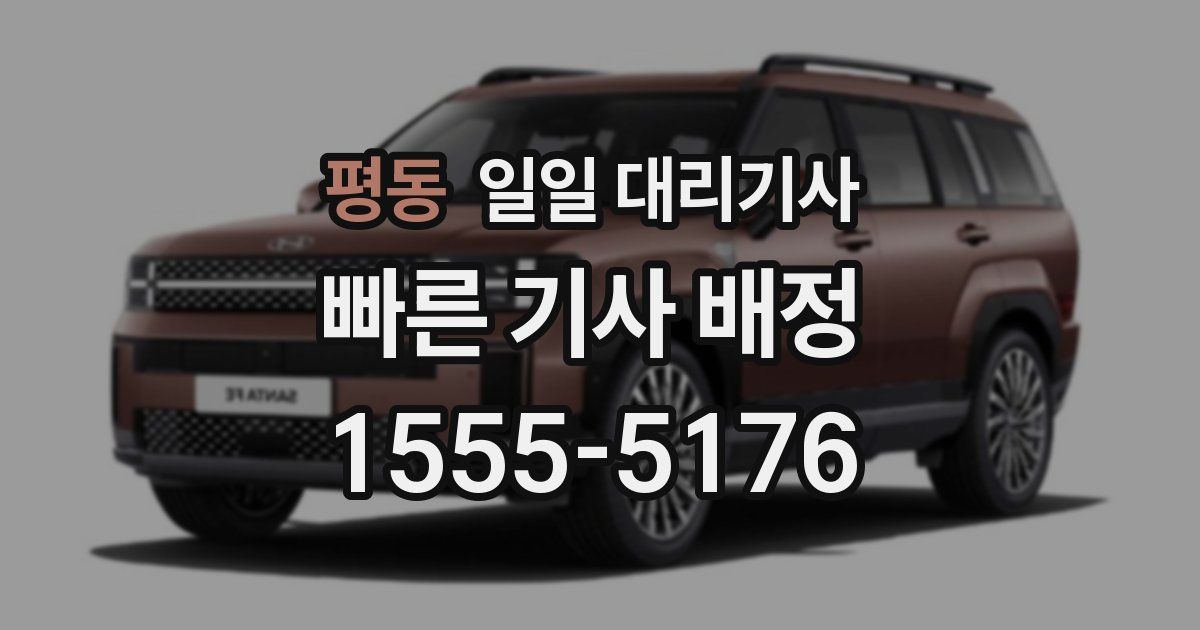 평동 일일 대리기사