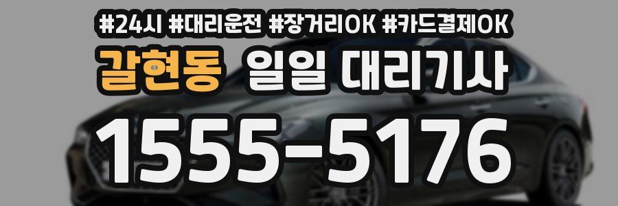 갈현동 일일 대리기사