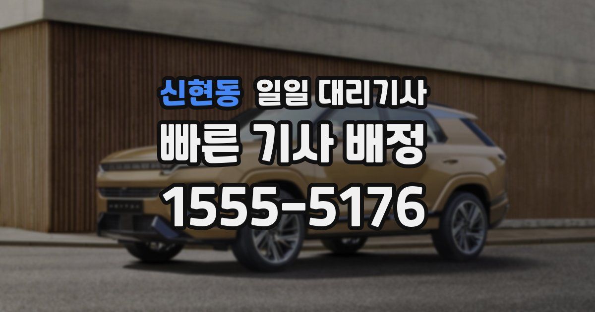 신현동 일일 대리기사