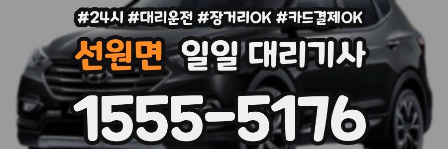 선원면 일일 대리기사