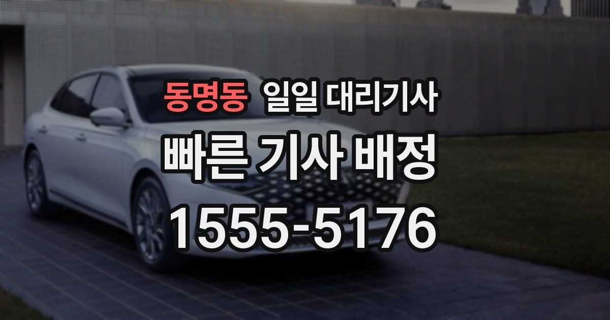 동명동 일일 대리기사