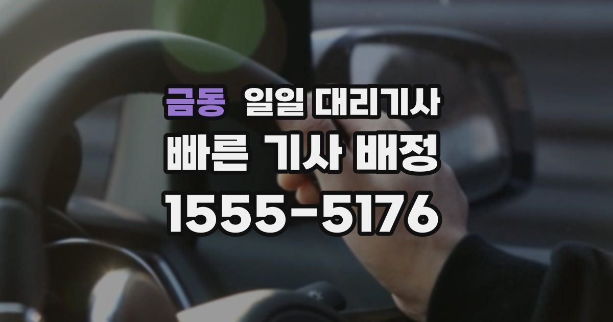 금동 일일 대리기사